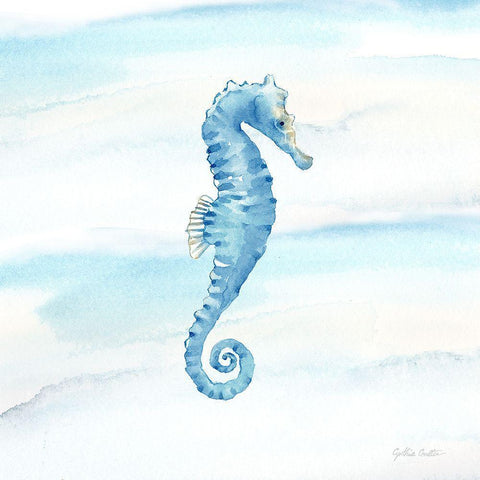 Great Blue Sea VIII Gold Ornate Wood Framed Art Print with Double Matting by Coulter, Cynthia