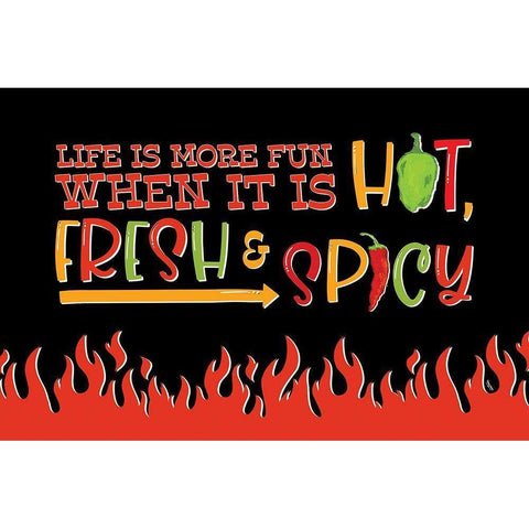 Hot And Spicy XII Black Modern Wood Framed Art Print by Reed, Tara