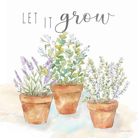 Let it Grow III White Modern Wood Framed Art Print by Coulter, Cynthia