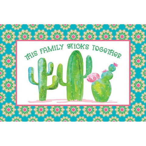 Playful Cactus X Black Modern Wood Framed Art Print with Double Matting by Reed, Tara