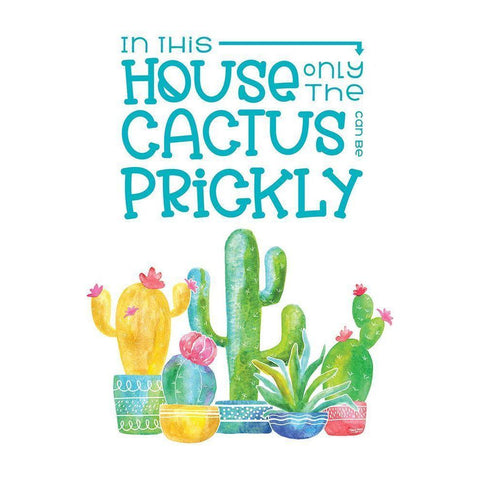 Playful Cactus XI Black Modern Wood Framed Art Print by Reed, Tara