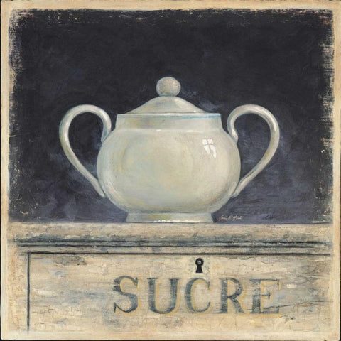 Sucre De Provence Black Modern Wood Framed Art Print with Double Matting by Fisk, Arnie