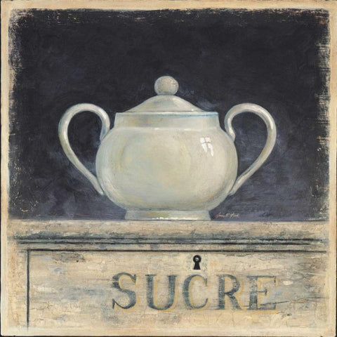 Sucre De Provence White Modern Wood Framed Art Print by Fisk, Arnie