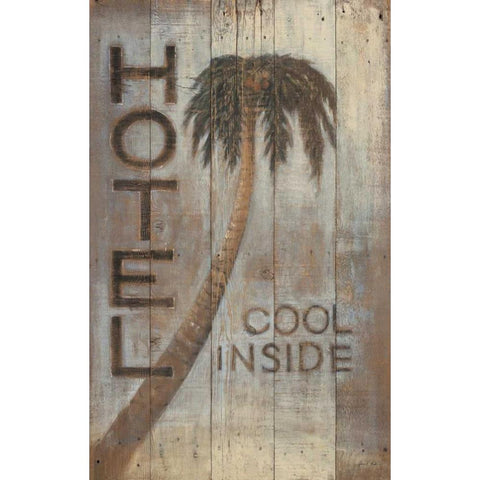 Palm Hotel White Modern Wood Framed Art Print by Fisk, Arnie