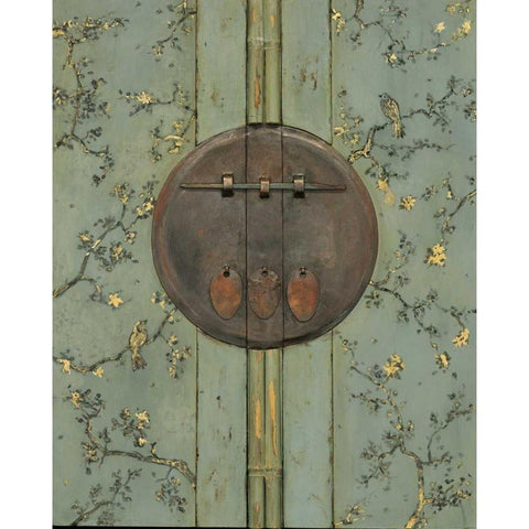 Cherry Blossom Armoire Gold Ornate Wood Framed Art Print with Double Matting by Fisk, Arnie