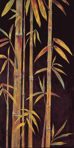 Gilded Bamboo 2  Black Ornate Wood Framed Art Print with Double Matting by Fisk, Arnie