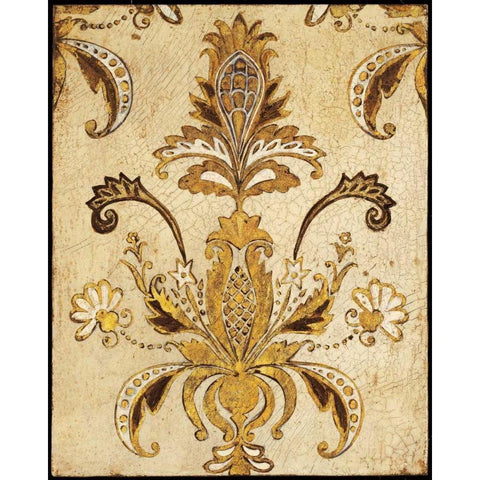 Noble Floourish Gold Ornate Wood Framed Art Print with Double Matting by Fisk, Arnie