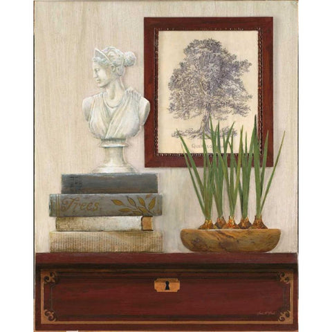 Classical Story White Modern Wood Framed Art Print by Fisk, Arnie