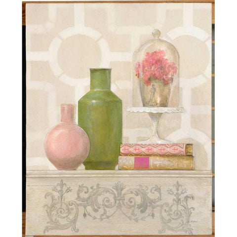 Spring Palette Vignette White Modern Wood Framed Art Print by Fisk, Arnie