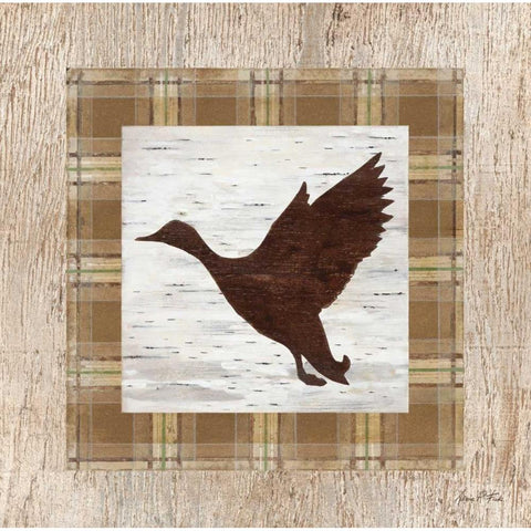 Flying Duck Black Modern Wood Framed Art Print with Double Matting by Fisk, Arnie