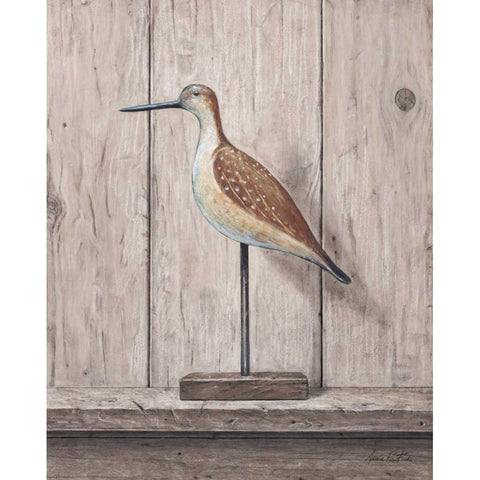 Willet Black Modern Wood Framed Art Print with Double Matting by Fisk, Arnie