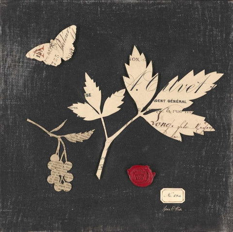 Linen Memoir 2 Black Ornate Wood Framed Art Print with Double Matting by Fisk, Arnie