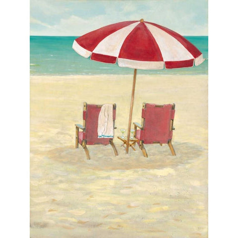 On Vacation White Modern Wood Framed Art Print by Fisk, Arnie