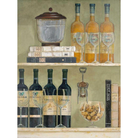 Vintners Collection Gold Ornate Wood Framed Art Print with Double Matting by FISK, Arnie