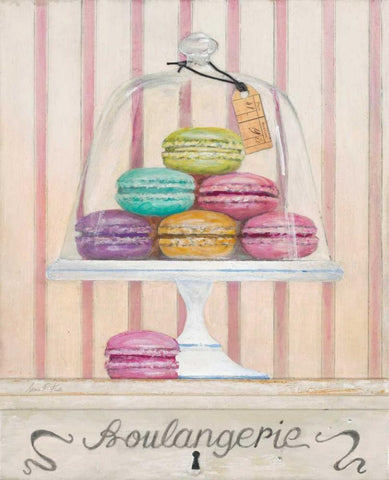 French Macaroons 1 White Modern Wood Framed Art Print with Double Matting by FISK, Arnie