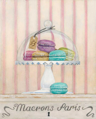 French Macaroons 2 Black Ornate Wood Framed Art Print with Double Matting by FISK, Arnie