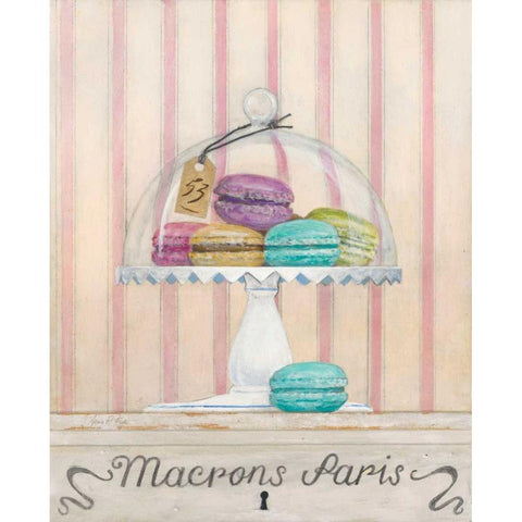 French Macaroons 2 Black Modern Wood Framed Art Print with Double Matting by FISK, Arnie