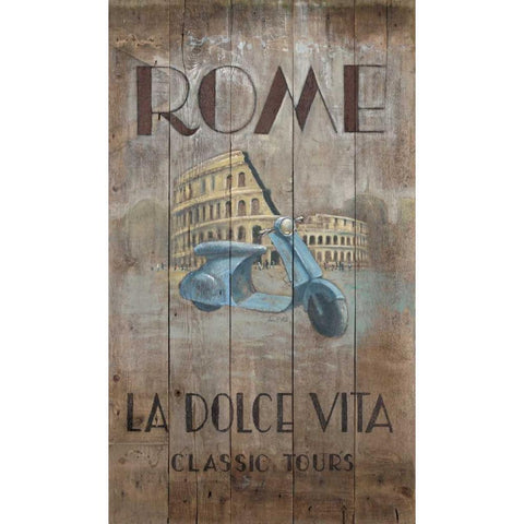 Roman Tours  Black Modern Wood Framed Art Print by FISK, Arnie