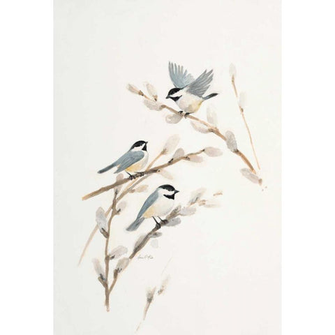 Bird in White Black Modern Wood Framed Art Print with Double Matting by FISK, Arnie