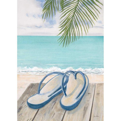 Beach Comfort  White Modern Wood Framed Art Print by FISK, Arnie