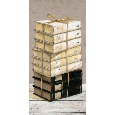 Industrial Chic Books White Modern Wood Framed Art Print by Fisk, Arnie