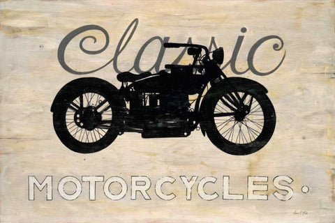 Classic Motorcycle Black Ornate Wood Framed Art Print with Double Matting by Fisk, Arnie