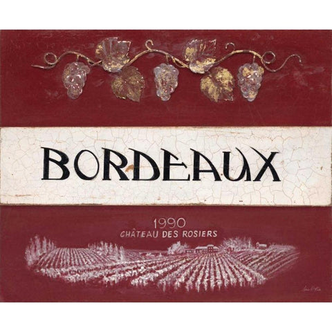 Bordeaux Cellar Reserve Gold Ornate Wood Framed Art Print with Double Matting by Fisk, Arnie