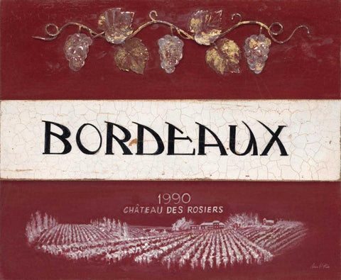 Bordeaux Cellar Reserve Black Ornate Wood Framed Art Print with Double Matting by Fisk, Arnie