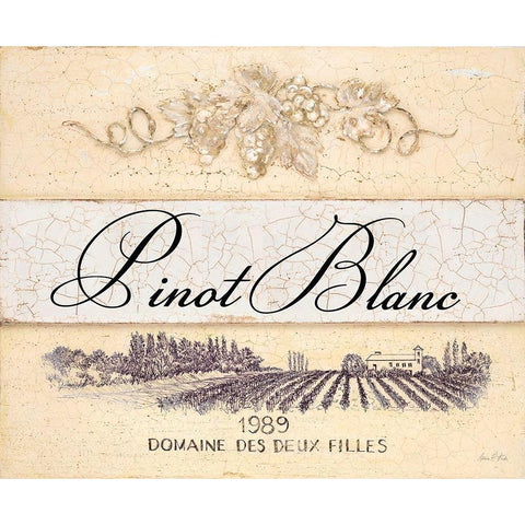 Pinot Blanc Cellar Reserve White Modern Wood Framed Art Print by Fisk, Arnie