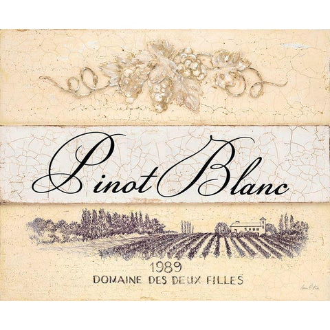 Pinot Blanc Cellar Reserve Gold Ornate Wood Framed Art Print with Double Matting by Fisk, Arnie