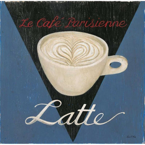 Cafe Parisienne Latte Gold Ornate Wood Framed Art Print with Double Matting by Fisk, Arnie