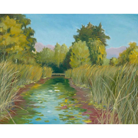 Wetland Sanctuary Black Modern Wood Framed Art Print with Double Matting by Fisk, Arnie