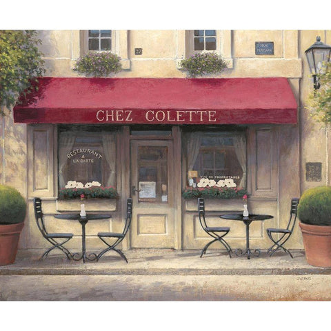 Chez Colette Gold Ornate Wood Framed Art Print with Double Matting by Wiens, James