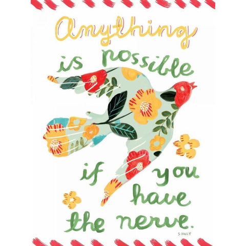 Anything IS Possible Black Modern Wood Framed Art Print by Hely, Shelly