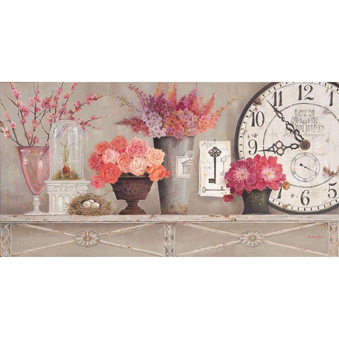 Blossom Time Black Modern Wood Framed Art Print with Double Matting by White, Kathryn