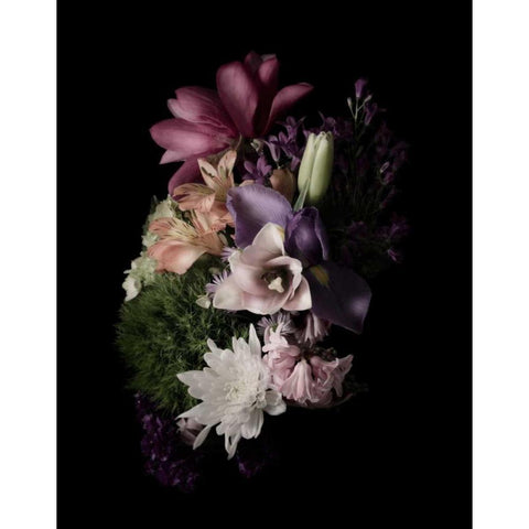 Midnight Magnolia White Modern Wood Framed Art Print by Greenwood, Julie