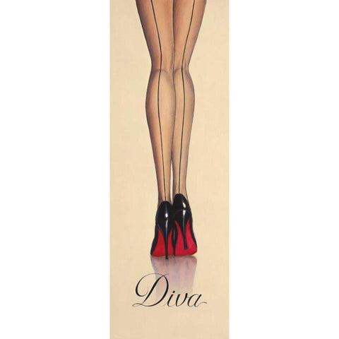 Diva White Modern Wood Framed Art Print by Fabiano, Marco