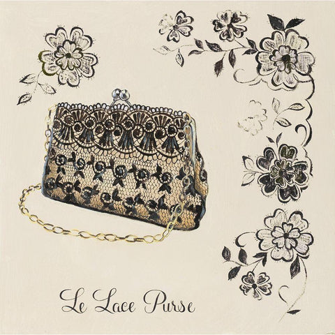 LE LACE PURSE Gold Ornate Wood Framed Art Print with Double Matting by Fabiano, Marco