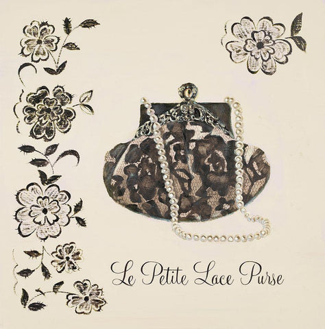 LE PETITE LACE PURSE Black Ornate Wood Framed Art Print with Double Matting by Fabiano, Marco