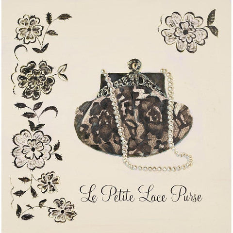 LE PETITE LACE PURSE Gold Ornate Wood Framed Art Print with Double Matting by Fabiano, Marco