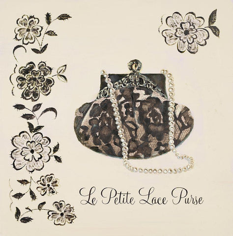 LE PETITE LACE PURSE White Modern Wood Framed Art Print with Double Matting by Fabiano, Marco
