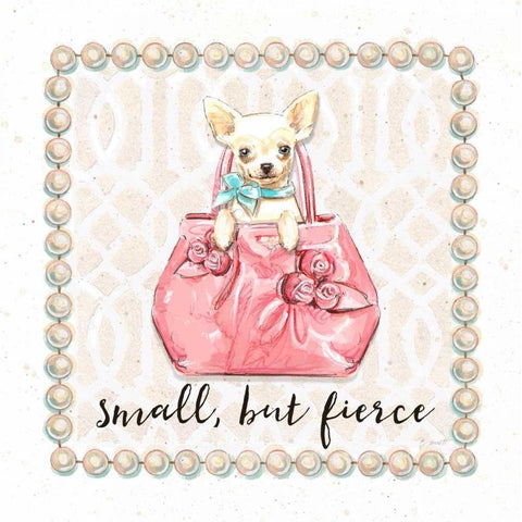 Small, But Fierce Black Modern Wood Framed Art Print by Barrett, Chad