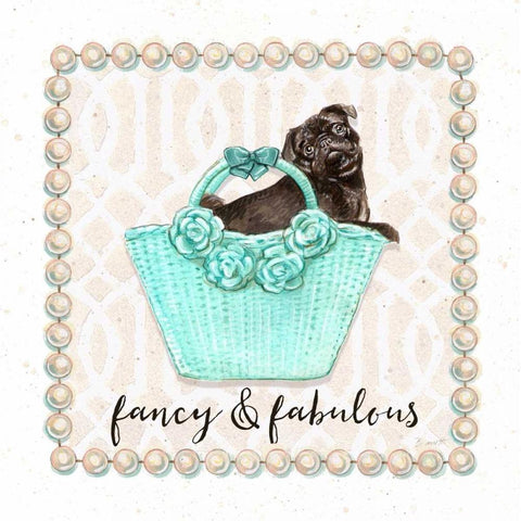 Fancy and Fabulous White Modern Wood Framed Art Print by Barrett, Chad