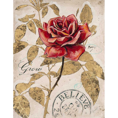 Ruby Collection 7 White Modern Wood Framed Art Print by Barrett, Chad