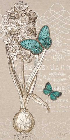 Hyacinth Bulb Black Ornate Wood Framed Art Print with Double Matting by Barrett, Chad