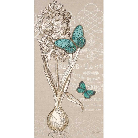 Hyacinth Bulb Black Modern Wood Framed Art Print by Barrett, Chad