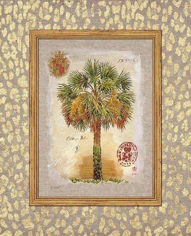 Leopard Cabbage Palm Black Ornate Wood Framed Art Print with Double Matting by Barrett, Chad