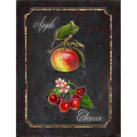 Heritage Cherries White Modern Wood Framed Art Print by Barrett, Chad