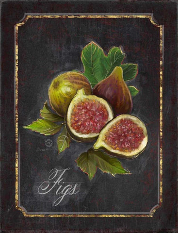 Heritage Figs Black Ornate Wood Framed Art Print with Double Matting by Barrett, Chad