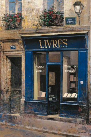 Livres White Modern Wood Framed Art Print with Double Matting by Hak, Chiu Tak